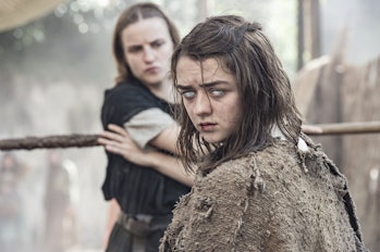 Maisie Williams as blind Arya Stark in Game of Thrones